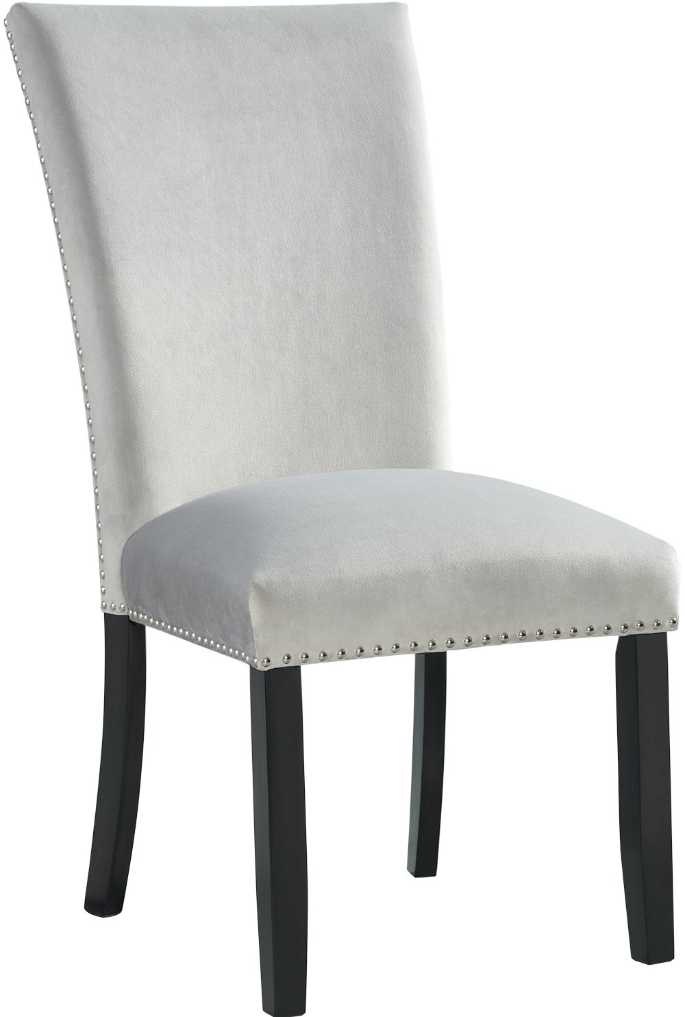 Gray Velvet Dining Room Chair - Valentino-1