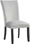 Valentino Gray Velvet Dining Room Chair