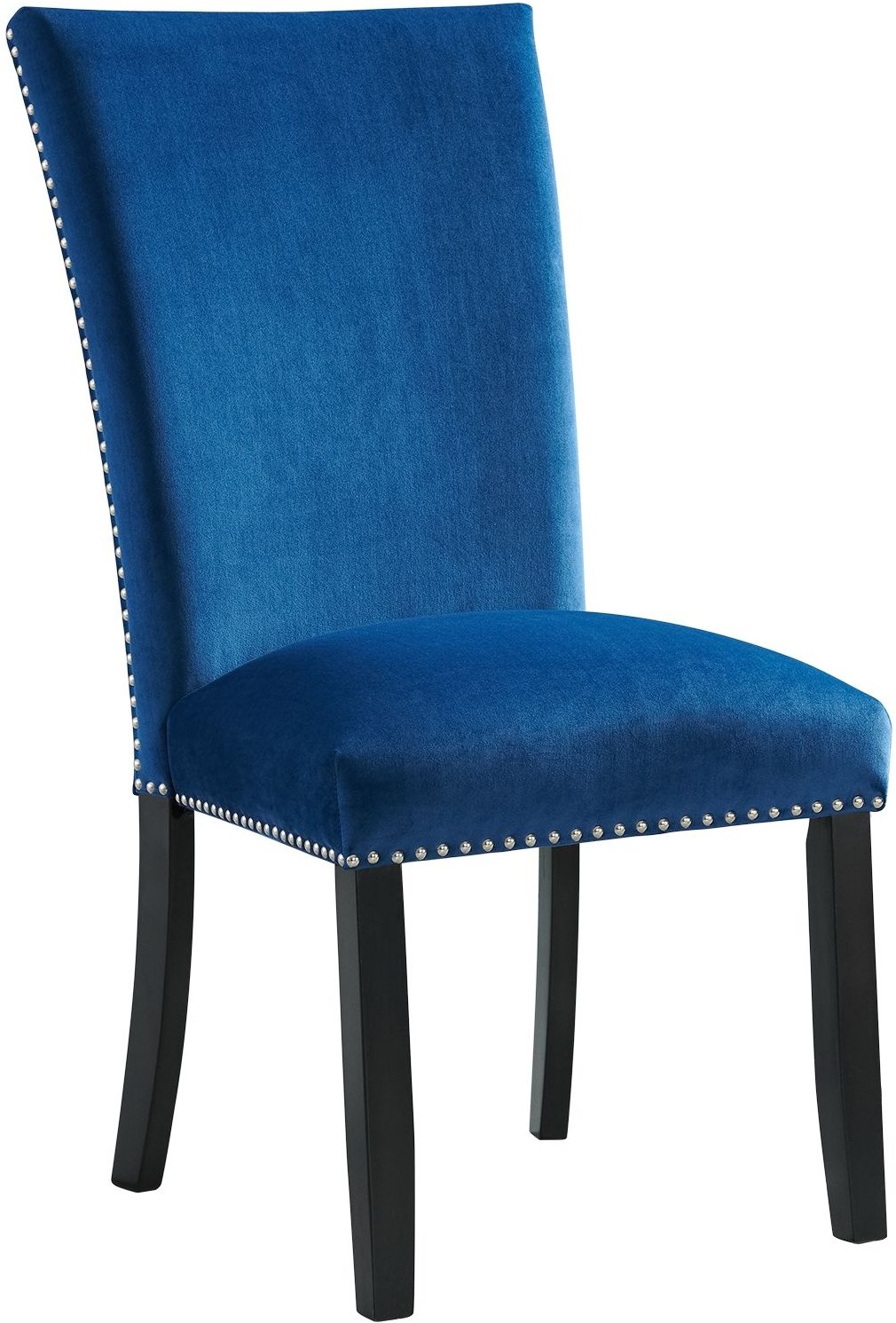 Blue Velvet Dining Room Chair - Valentino-1