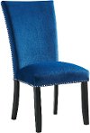 Blue Velvet Dining Room Chair - Valentino