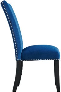 Blue Velvet Dining Room Chair - Valentino-2