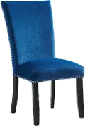 Valentino Blue Velvet Dining Chair
