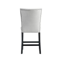 Contemporary Gray Upholstered 24 Inch Counter Height Stool - Francesca-2