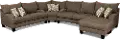 3PC/LAGUNA2/GRY/OPT2 Laguna Brown-Gray 3 Piece Sectional with Chaise