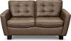 CC26-DA Clearance Contemporary Chocolate Brown Leather Loveseat - Martin