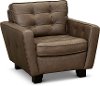 CC26-CA Contemporary Chocolate Brown Leather Chair - Martin