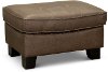 CB09-GP Contemporary Chocolate Brown Leather Ottoman - Martin