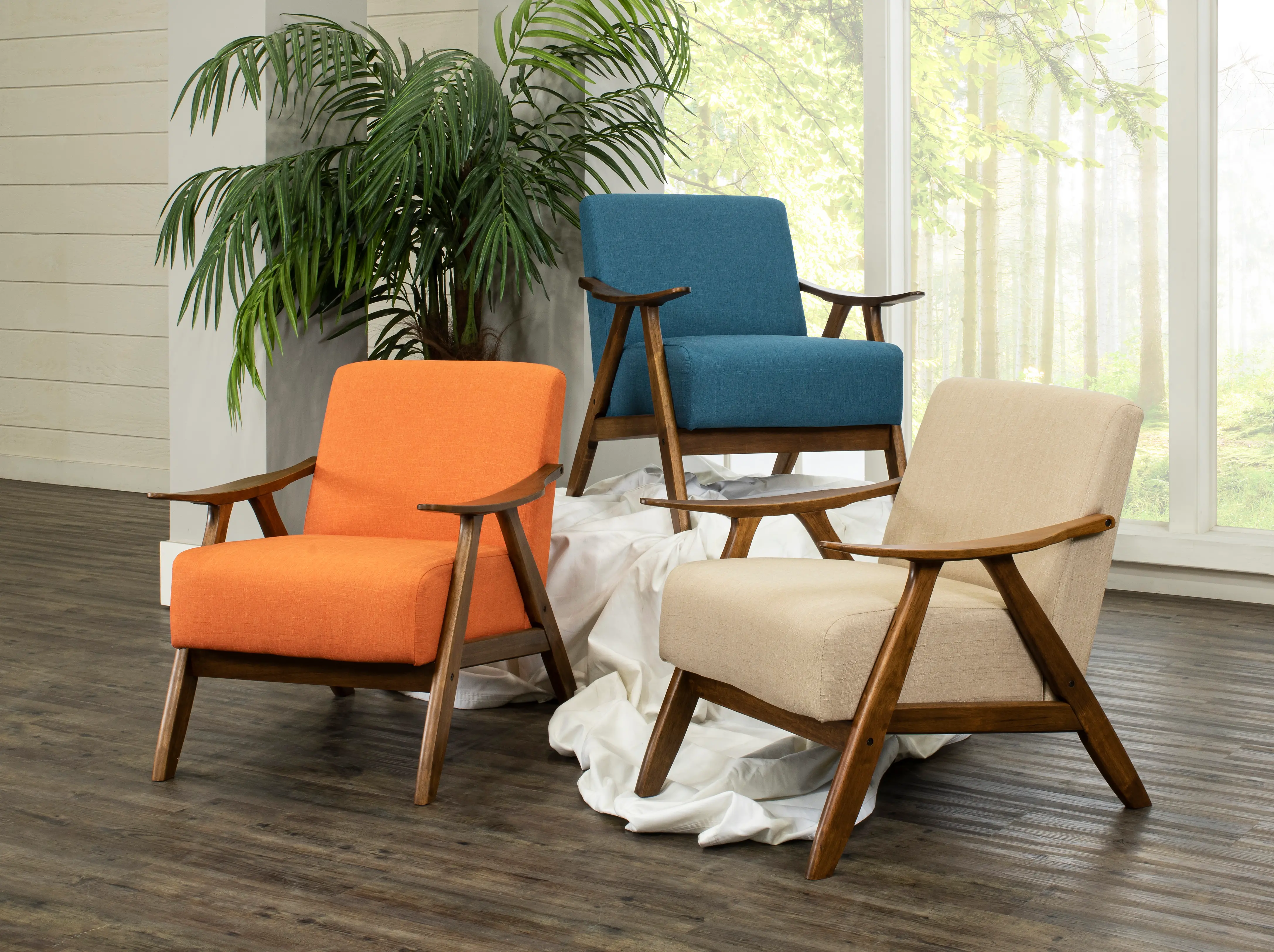 Damala Light Brown Accent Chair-2