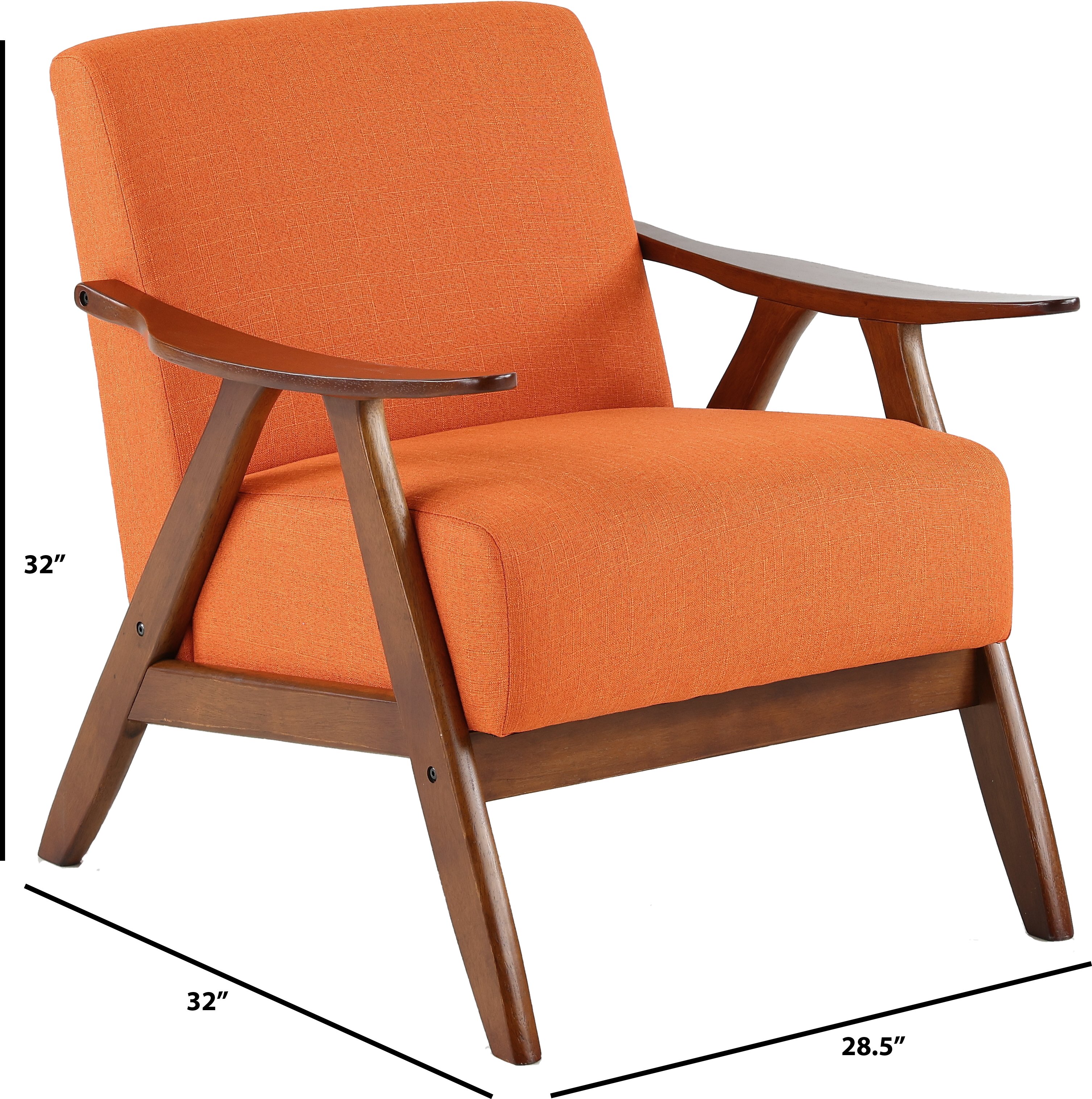 Damala Orange Accent Chair-3