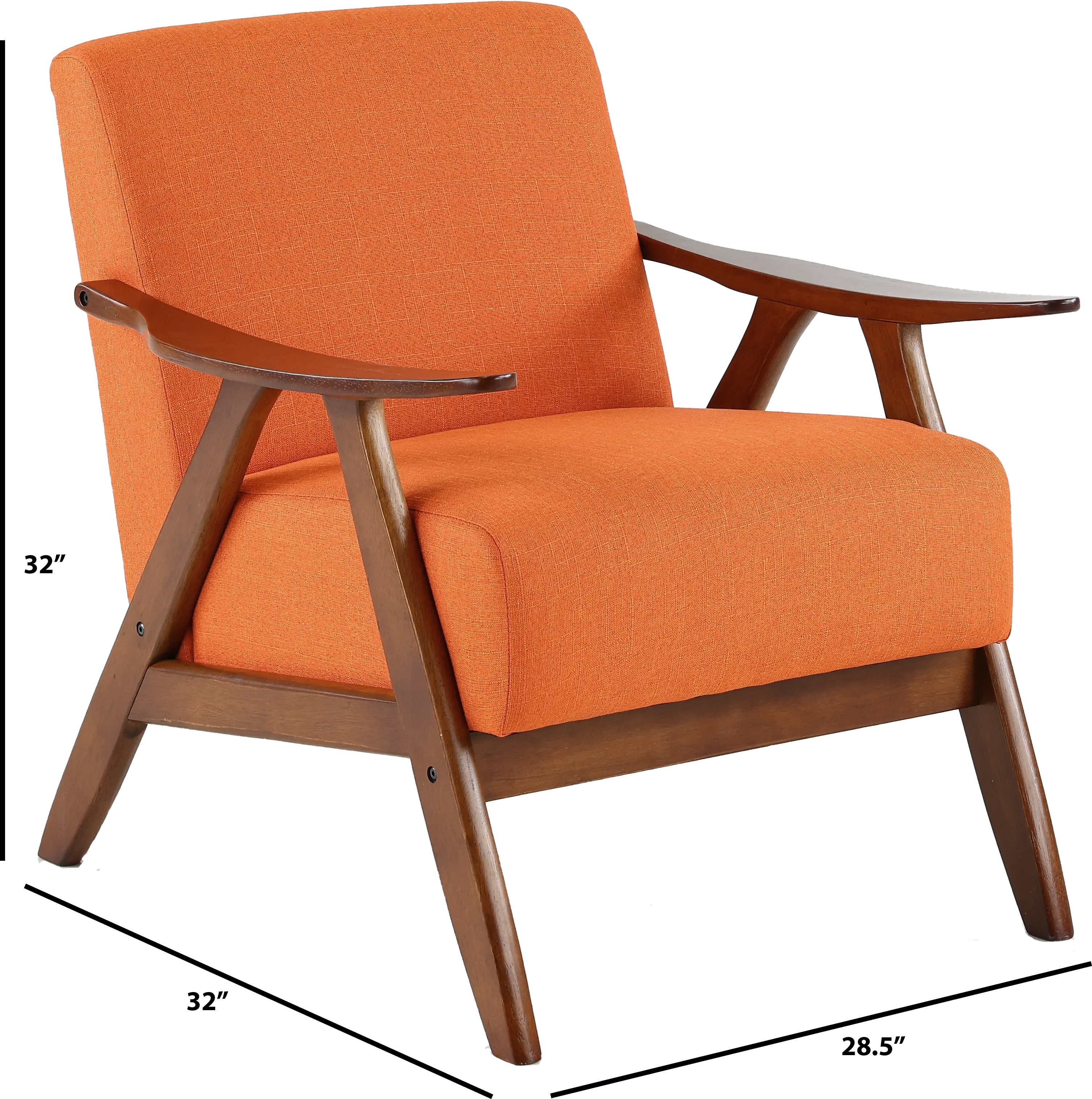 Damala Orange Accent Chair-3