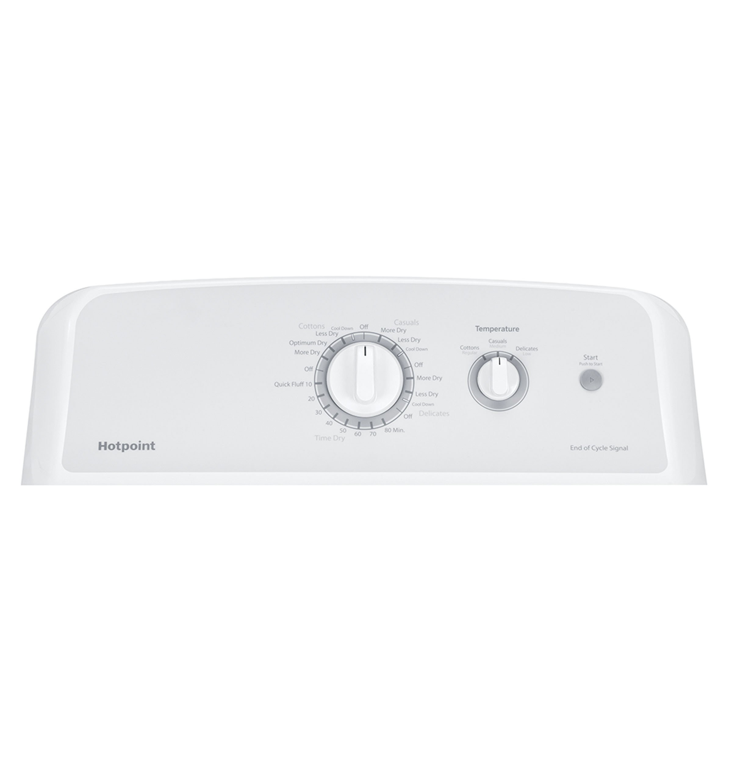 HTX24EASKWS Hotpoint Aluminized Alloy Electric Dryer - 6.2 cu. ft. White-2