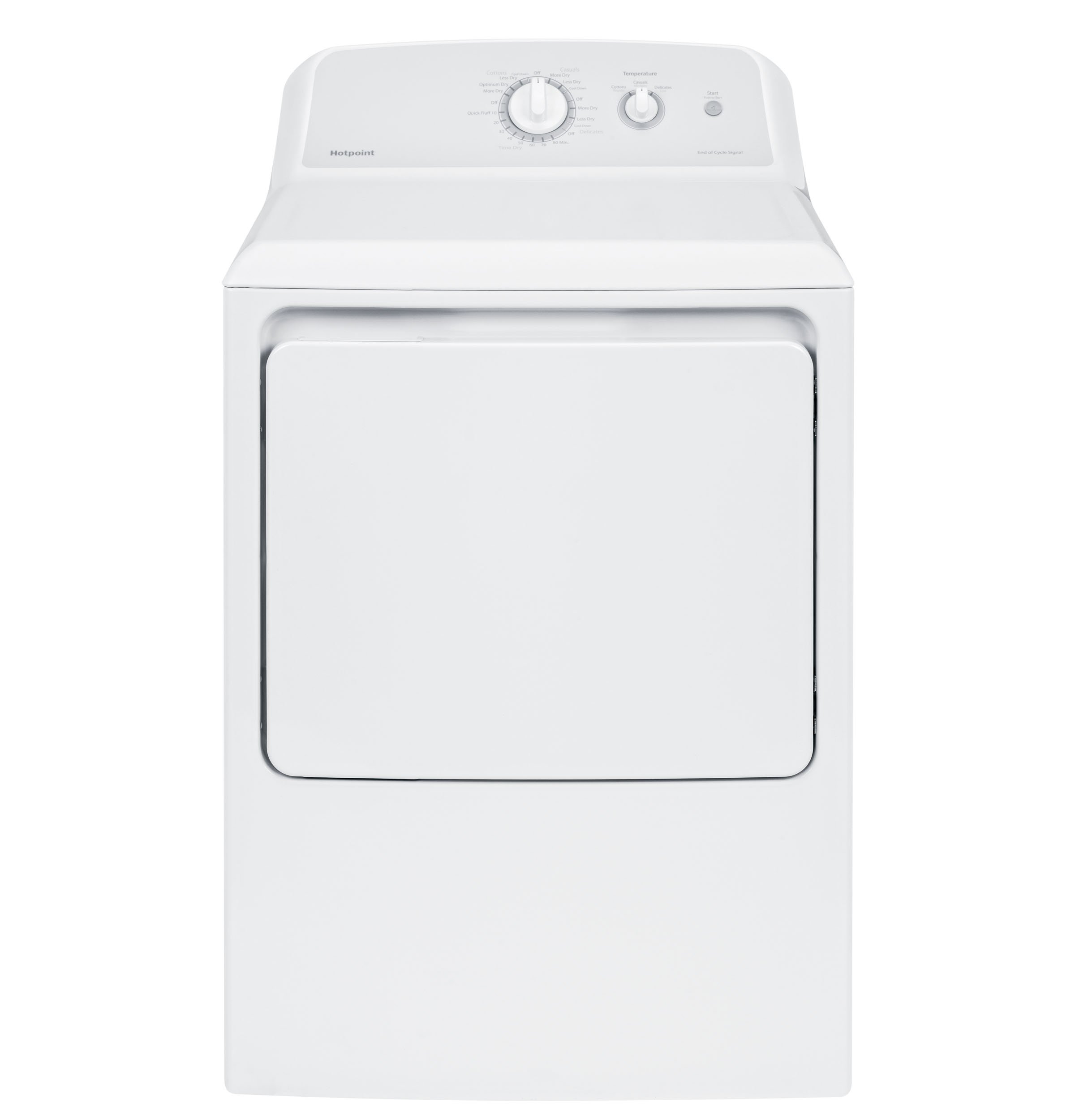 HTX24GASKWS Hotpoint Aluminized Alloy Gas Dryer - 6.2 cu. ft. White-4