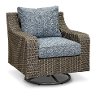 Gray Wicker Patio Swivel Chair - Lemans
