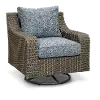 Lemans Gray Wicker Patio Swivel Chair