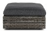 Gray Patio Wicker Ottoman - Cirrus
