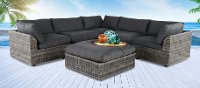 Gray 5 Piece Patio Sectional - Cirrus-2