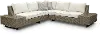 Vale Taupe Left Facing Patio Sofa with Storage Table