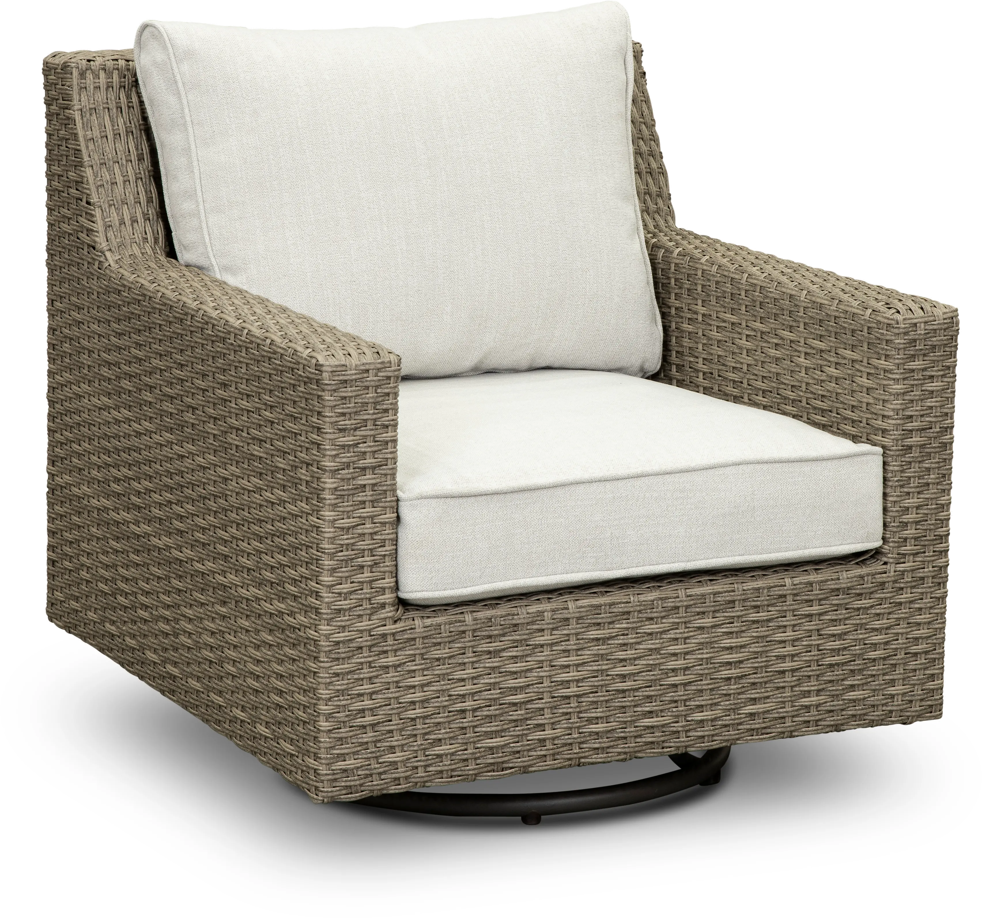 Coco Taupe Patio Swivel Chair - Vale-1