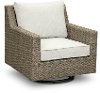 Coco Taupe Patio Swivel Chair - Vale