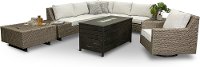 Coco Taupe Patio Swivel Chair - Vale-2