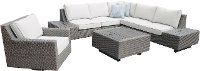 Coco Taupe Patio Swivel Chair - Vale-7