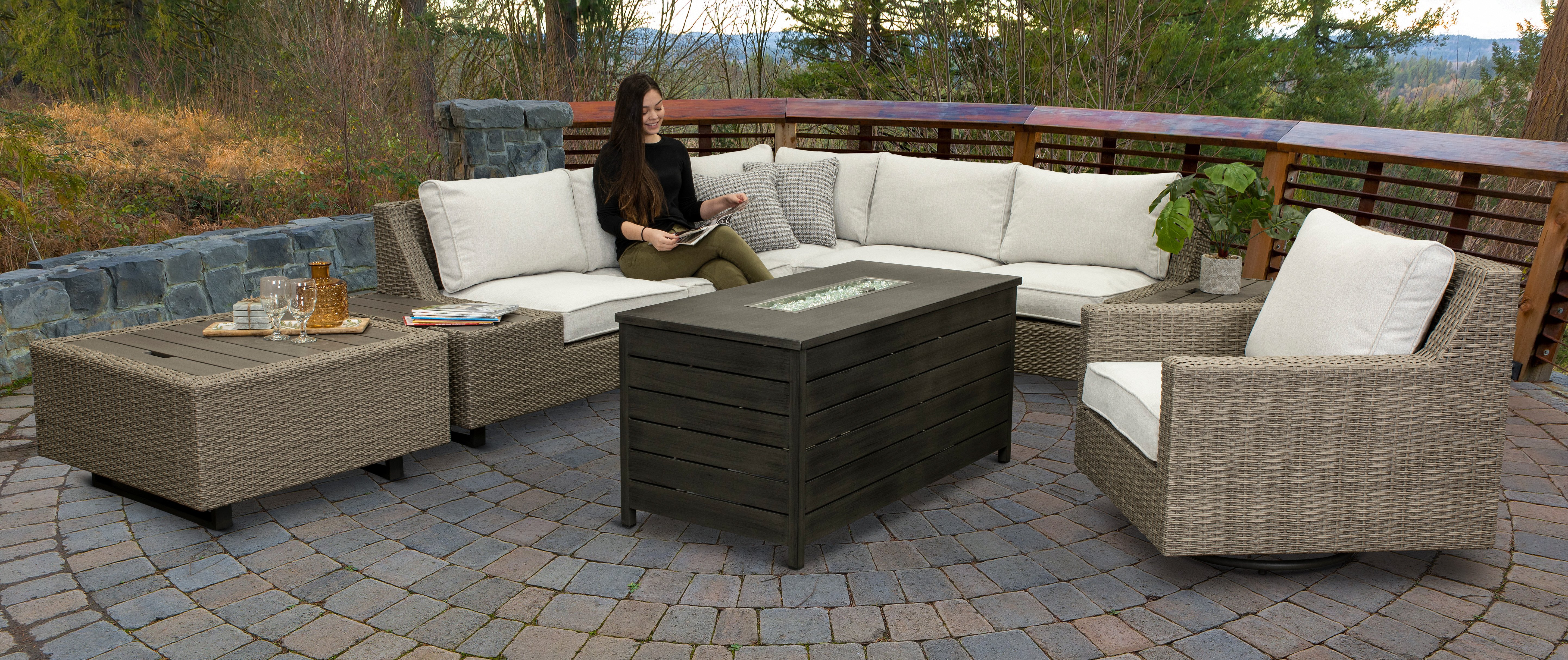 Modern Patio Fire Pit Table - Vale-2