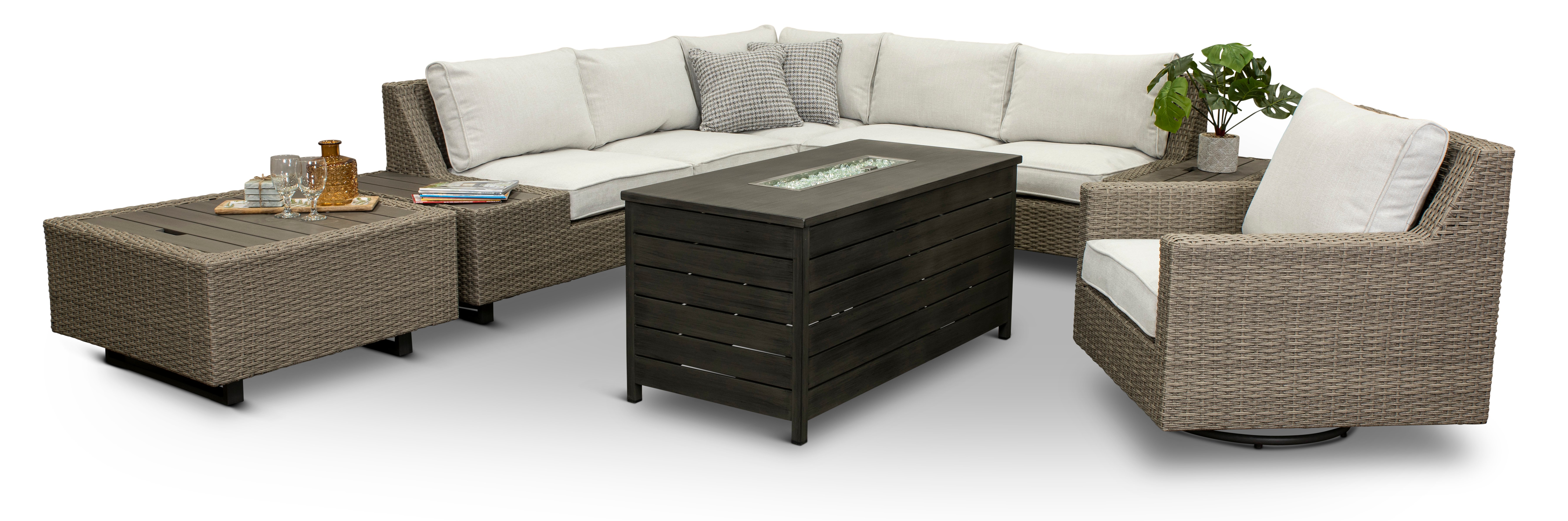 Modern Patio Fire Pit Table - Vale-4