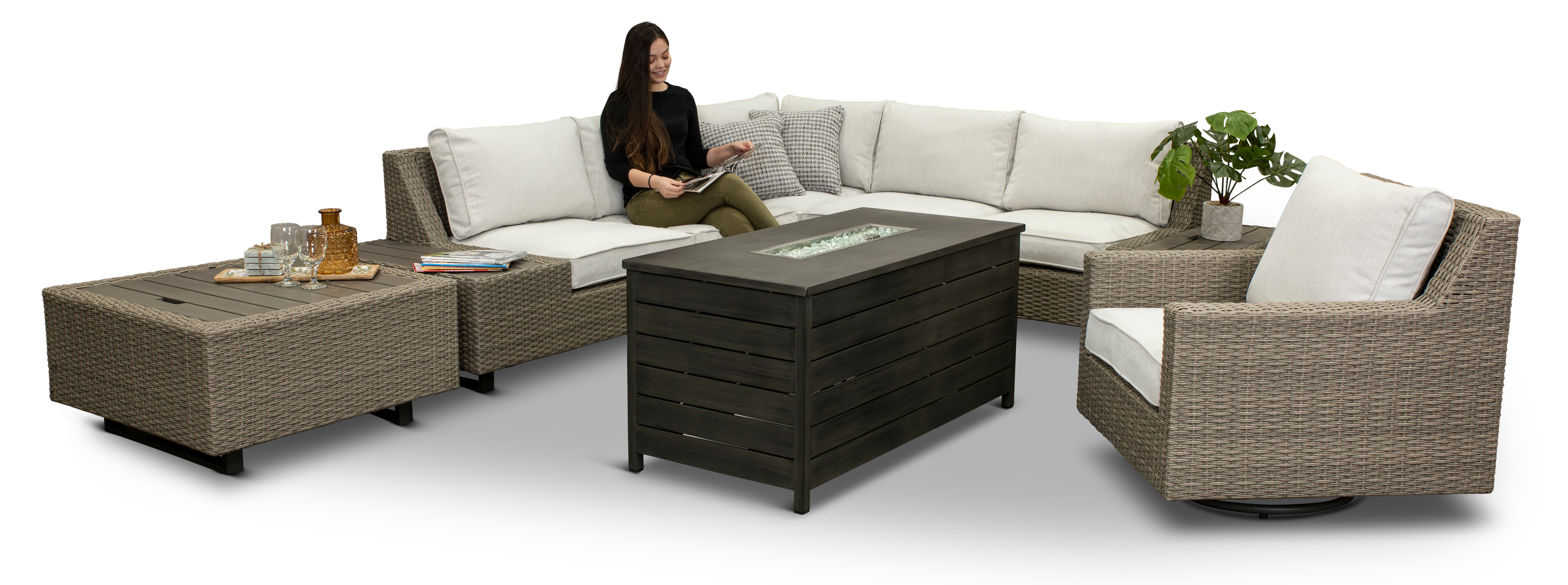 Modern Patio Fire Pit Table - Vale-7