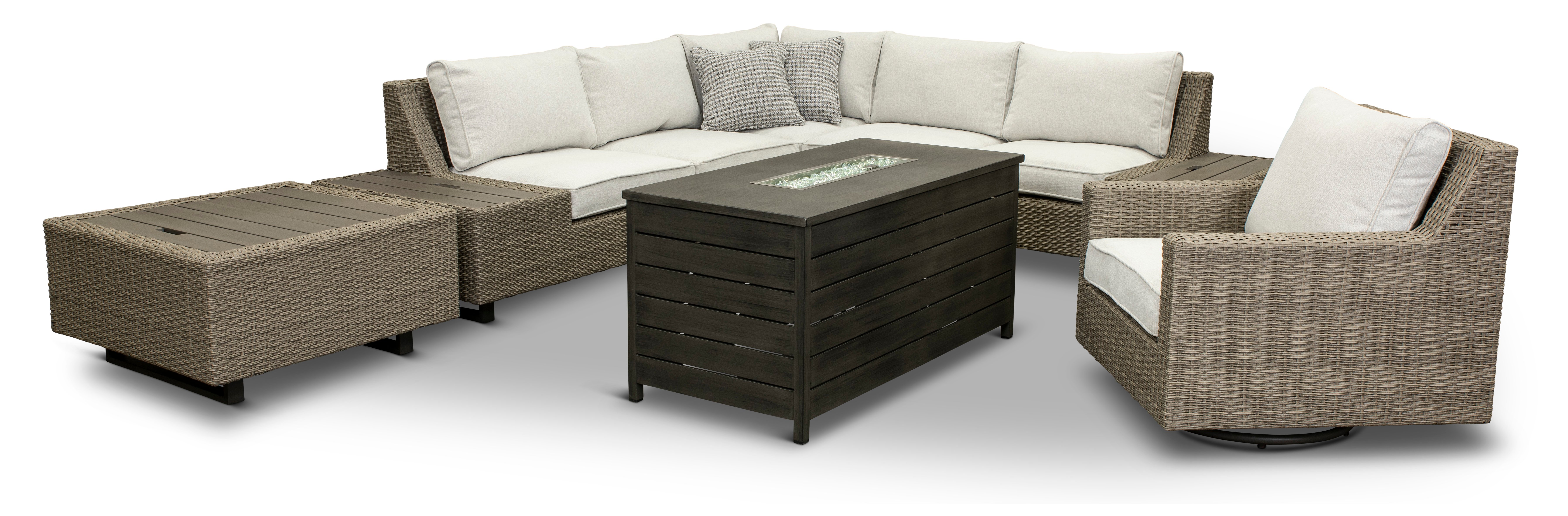 Modern Patio Fire Pit Table - Vale-8