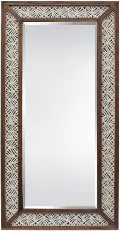Paper Art Rustic Brown Framed Floor Mirror