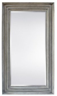 Rustic Gray and Brown Wooden Floor Mirror