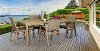 Natural Wood 5 Piece Patio Dining Set - Kona