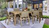 Natural Wood 7 Piece Patio Dining Set - Kona