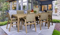 Natural Wood 7 Piece Patio Dining Set - Kona