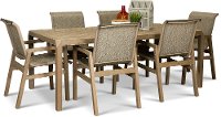Natural Wood 7 Piece Patio Dining Set - Kona-2