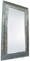 Silver Mosaic Floor Mirror