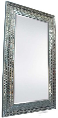 Silver Mosaic Floor Mirror