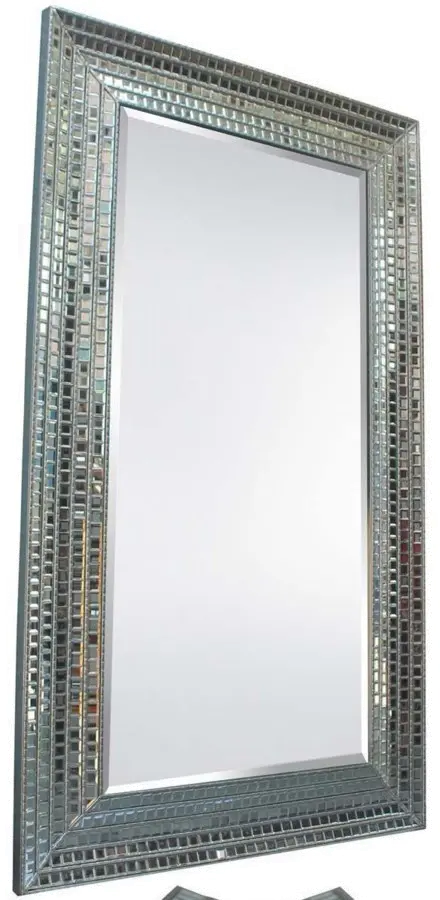 Silver Mosaic Floor Mirror-2