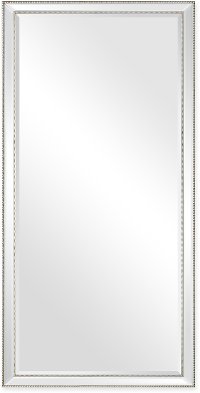 Modern Beaded Silver Wall Mirror