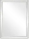 Modern Silver Beaded Wall Mirror