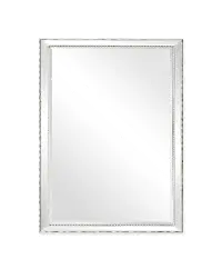Modern Silver Beaded Wall Mirror