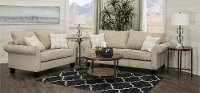 Linen Beige 5 Piece Living Room Set - Conrad