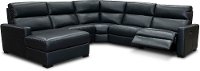 Blue 5 Piece Power Reclining Sectional Sofa with Left-arm Facing Chaise - Angler-3