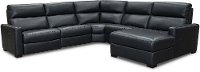 Blue 5 Piece Power Reclining Sectional Sofa with Right-arm Facing Chaise - Angler-2