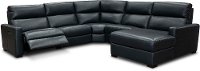 Blue 5 Piece Power Reclining Sectional Sofa with Right-arm Facing Chaise - Angler-3