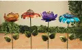 Assorted Multi Color Metal Mesh Flower Bird Feeder