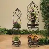 52 Inch Swirl Two Tiered Metal Plant Stand