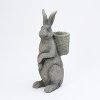25 Inch Gray Magnesium Bunny Planter