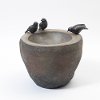 14 Inch Gray and Brown Electric Fountain with Birds