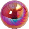 10 Inch Red Iridescent Swirl Glass Gazing Ball